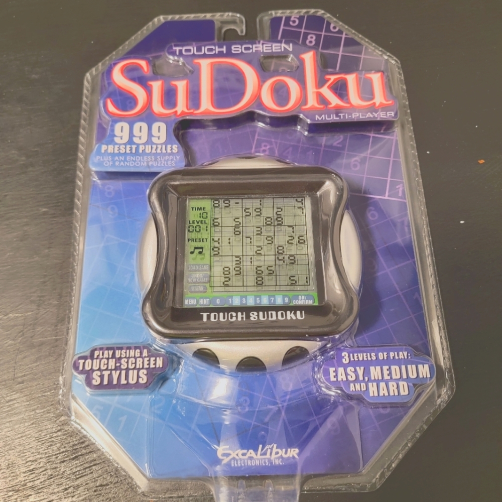 Excalibur Multi-Player Touch Screen Sudoku Electronic‎ Handheld Game New Stylus